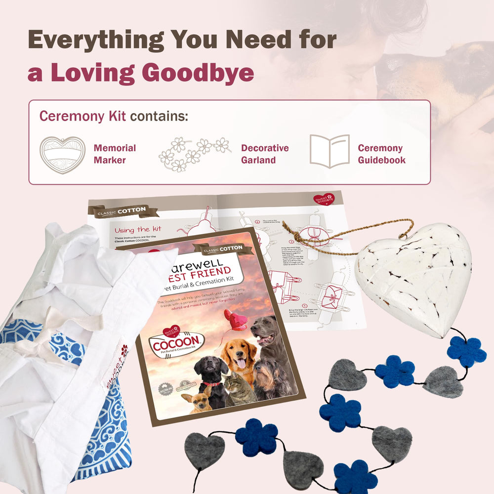 Sweet Goodbye Cocoon – matières écologiques et biodégradables pour une option responsable.