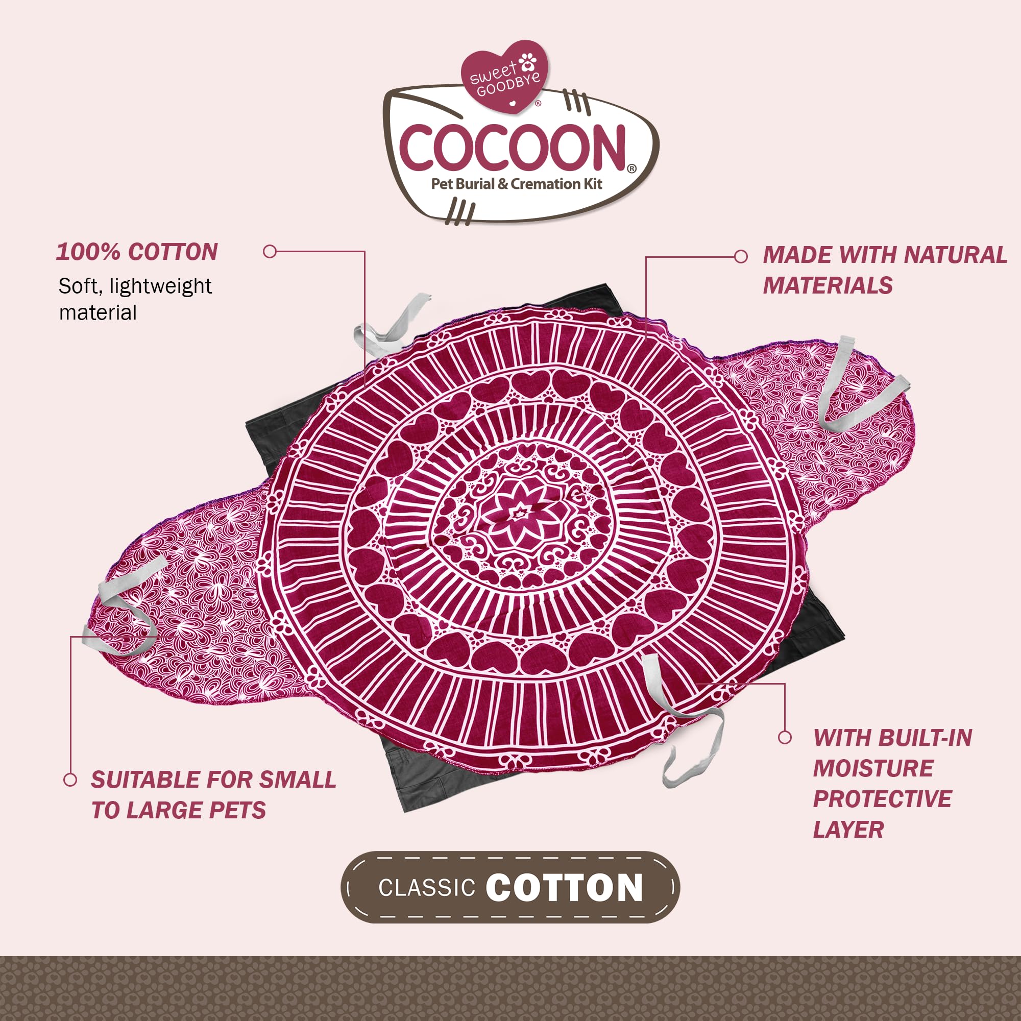 Sweet Goodbye Cocoon met en avant des matériaux écologiques et compostables.