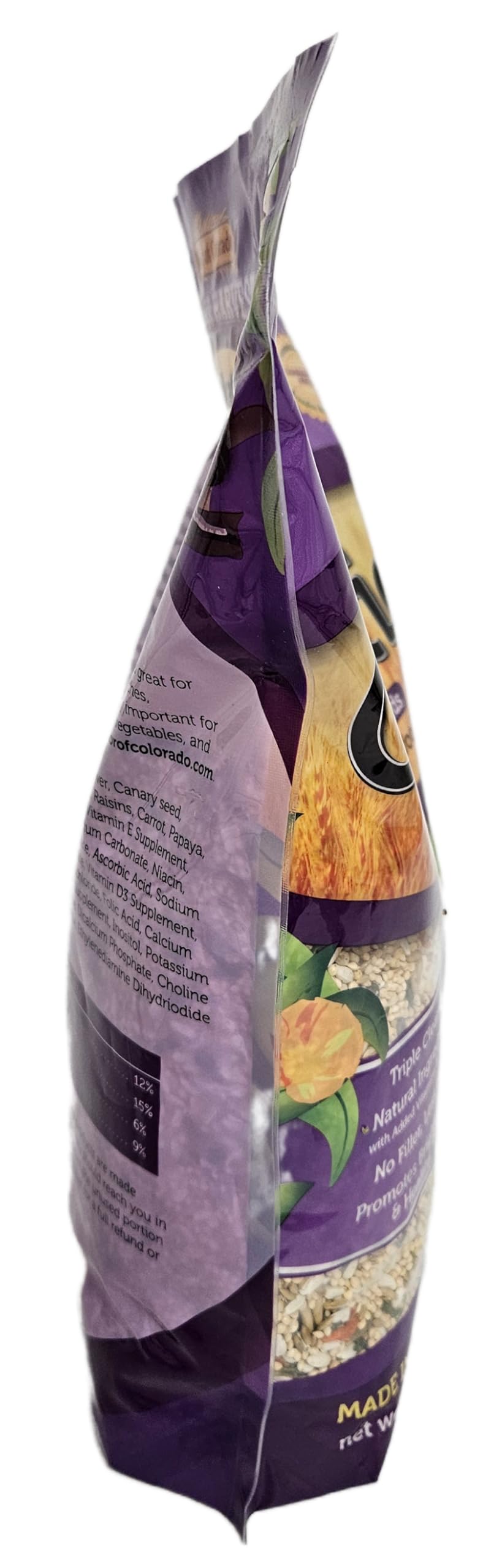 Sweet Harvest calopsitte, emballage de qualité, conserve fraîcheur et saveur.