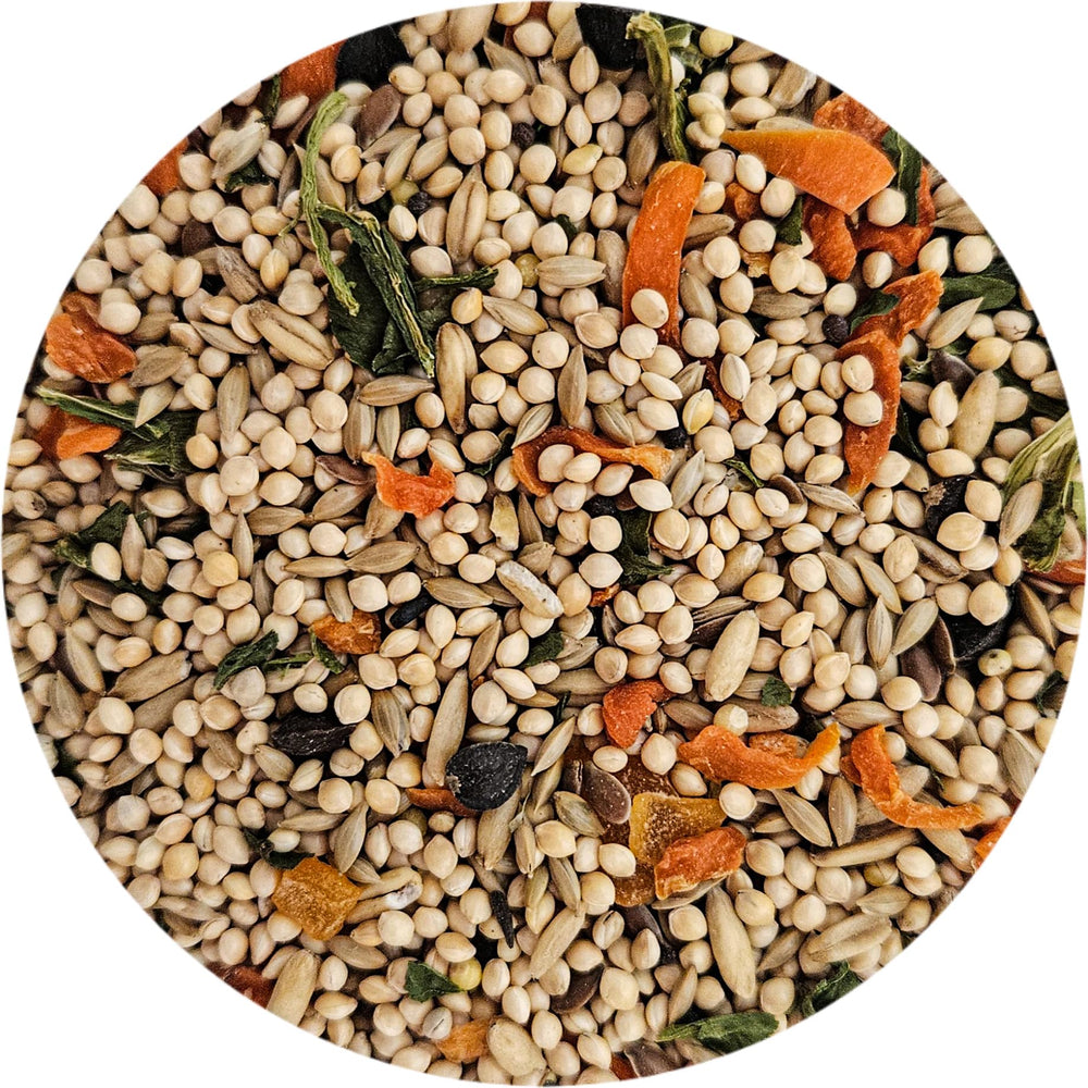 Sweet Harvest perruche – emballage à l’azote pour la fraîcheur.