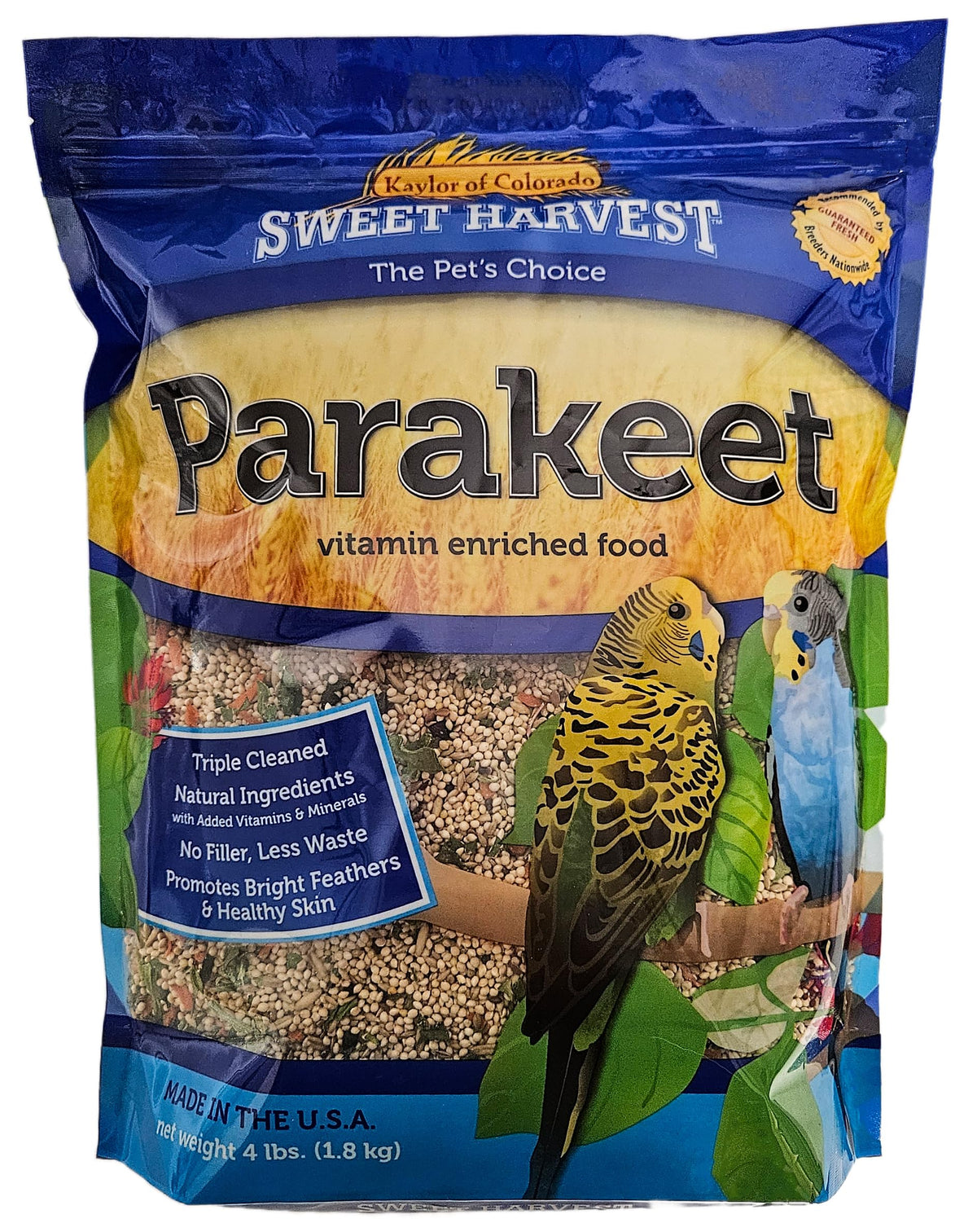 Sweet Harvest perruche – sac 4 livres prêt à l’emploi.