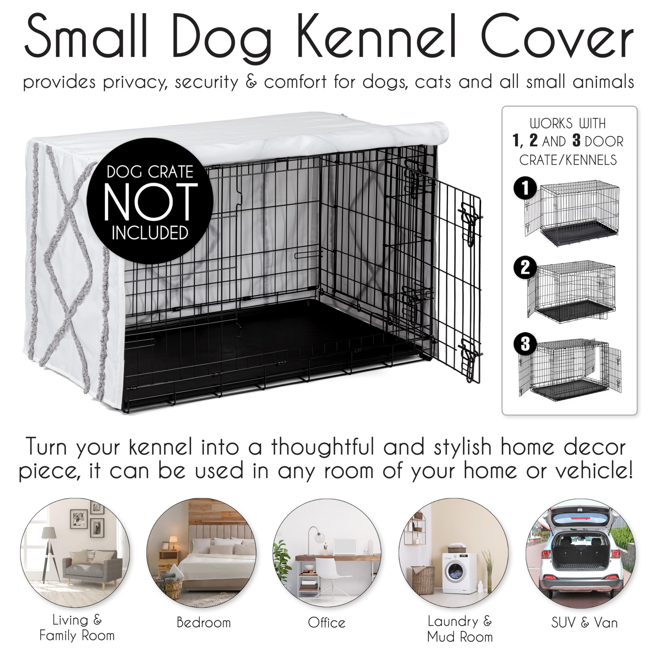 Sweet Jojo Designs design minimaliste pour cage de chien espace confortable.