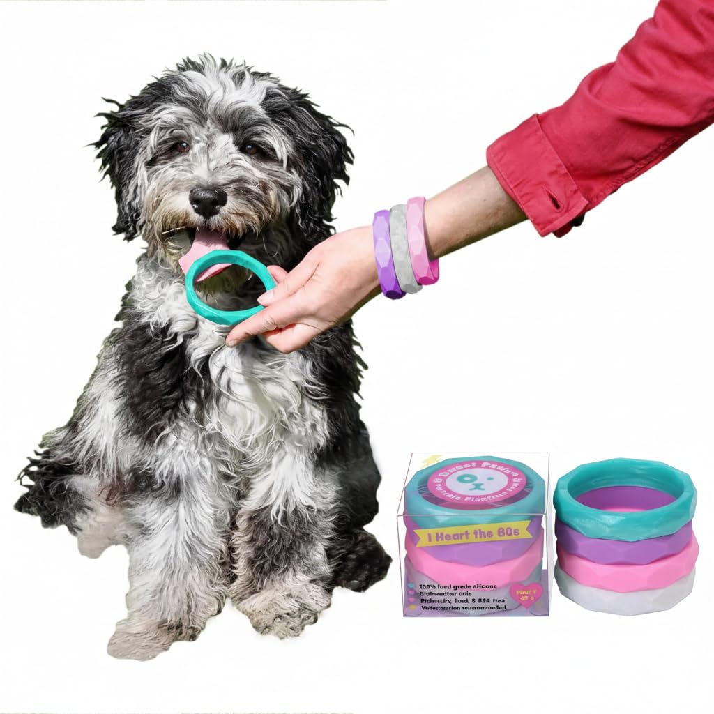 Sweet Paws anneaux dentition chiot pack 4, pratique et sûr pour mordiller
