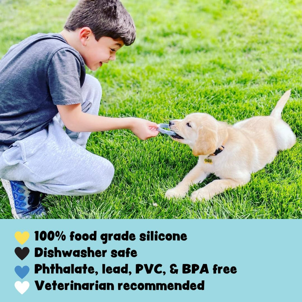 Sweet Paws dentition chiot silicone durable, support quotidien pour jeux et mordillements