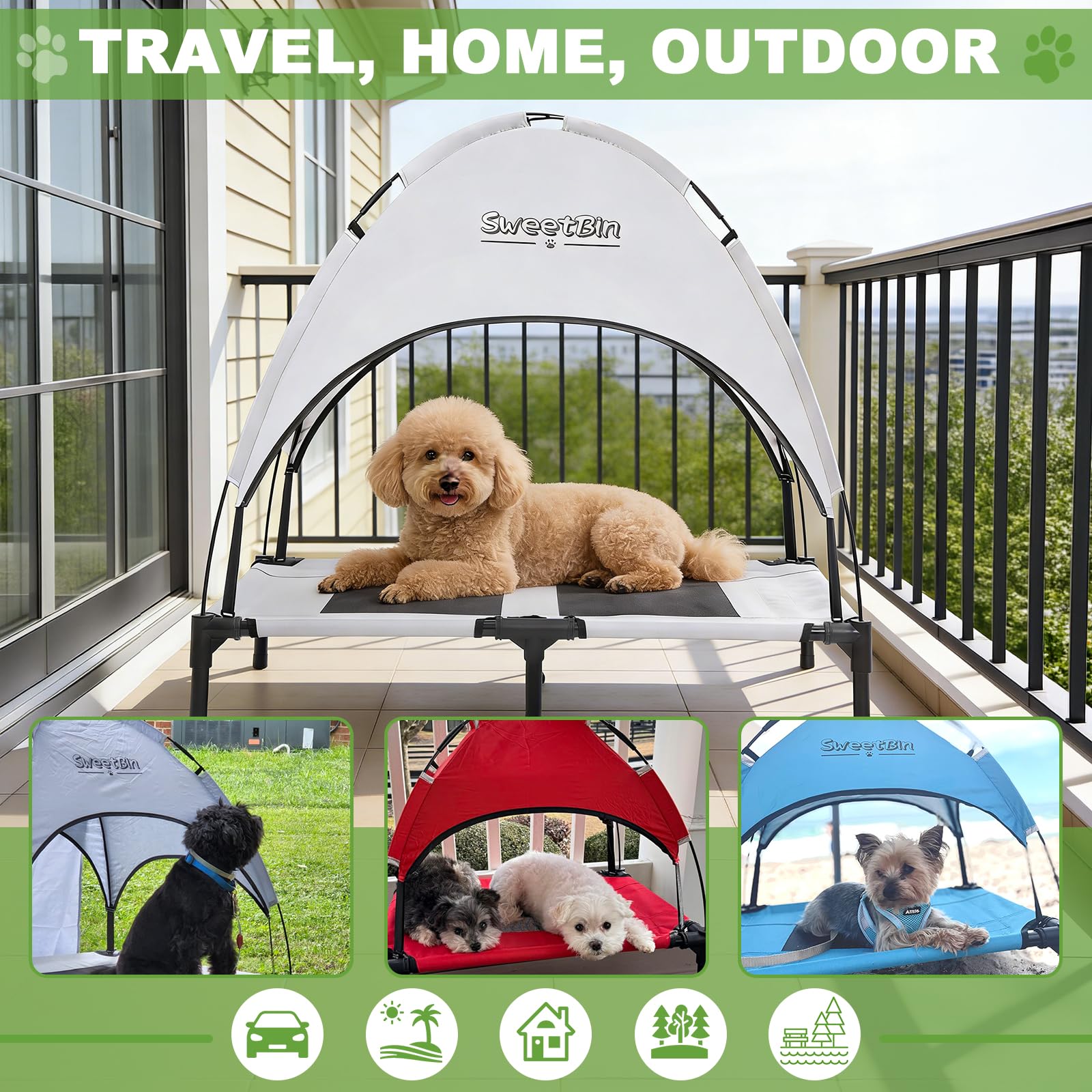 SweetBin camping exterieur: idéal pour activités en plein air.