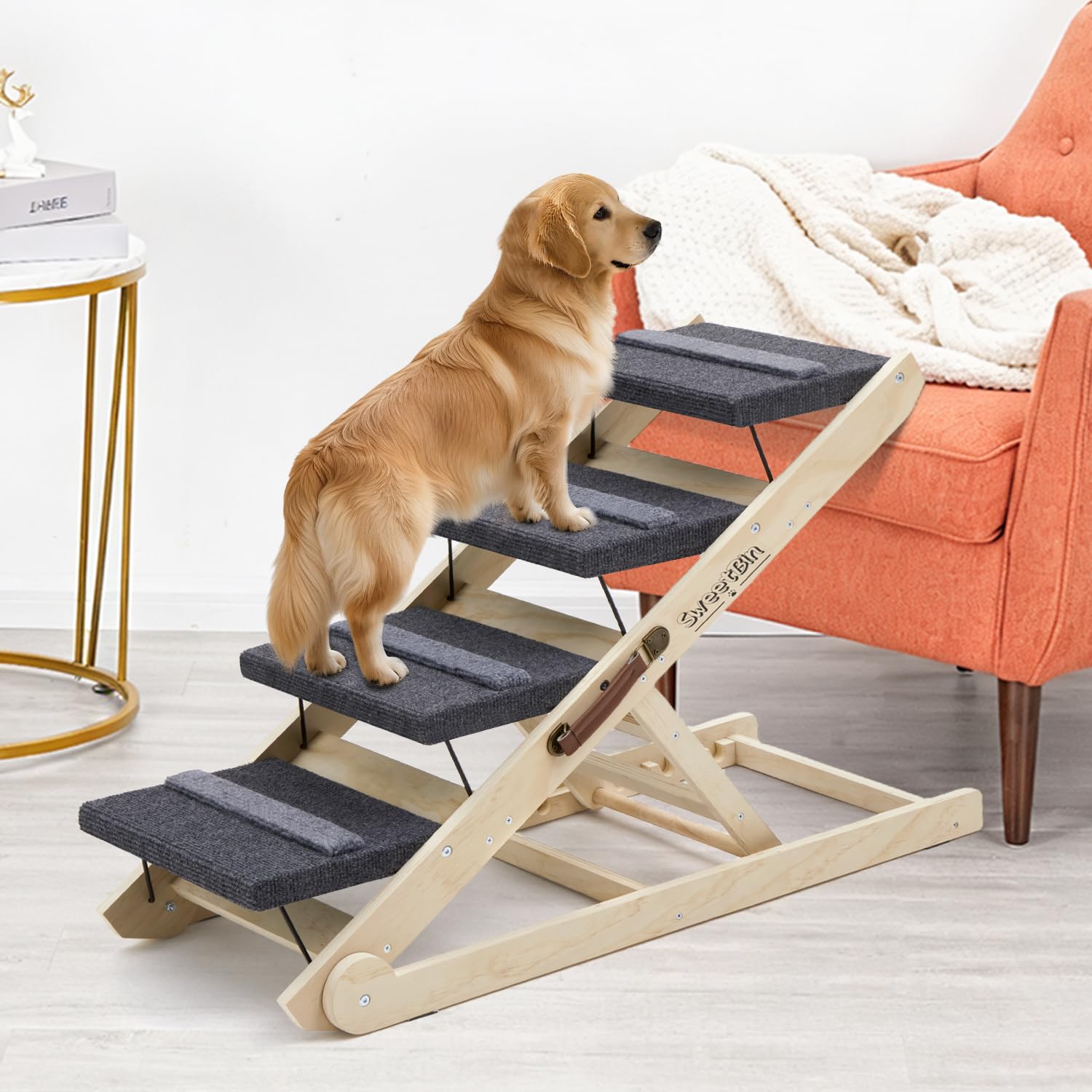 SweetBin escaliers chien lit 2 en 1 pour accéder au lit en douceur