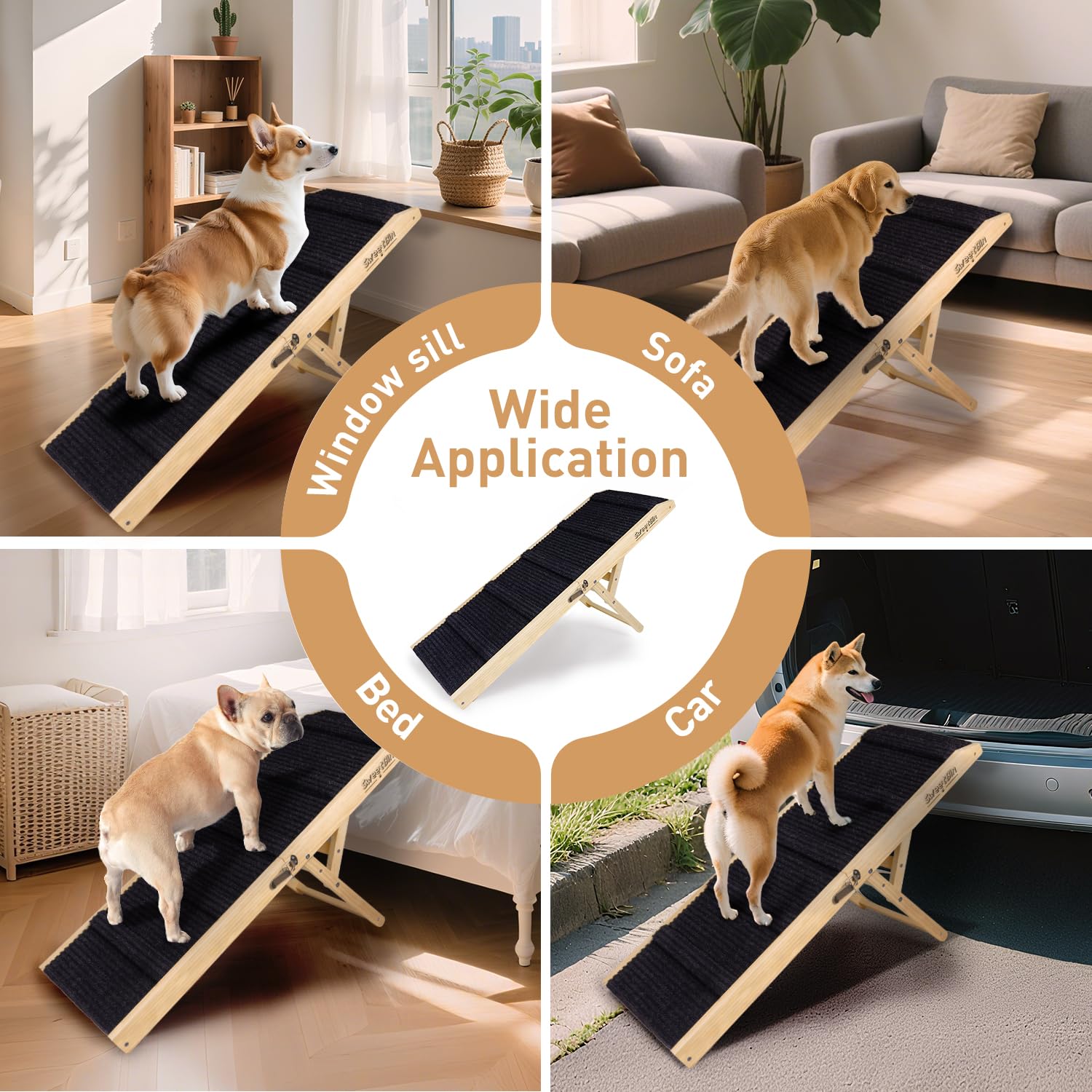 SweetBin rampe chien poignées latérales, transport pratique