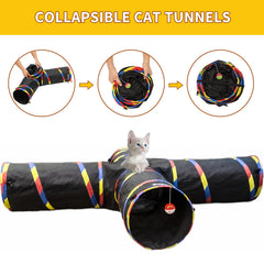 SweetBin tunnel 4 voies ouverture 10 pouces offre espace généreux pour chats.