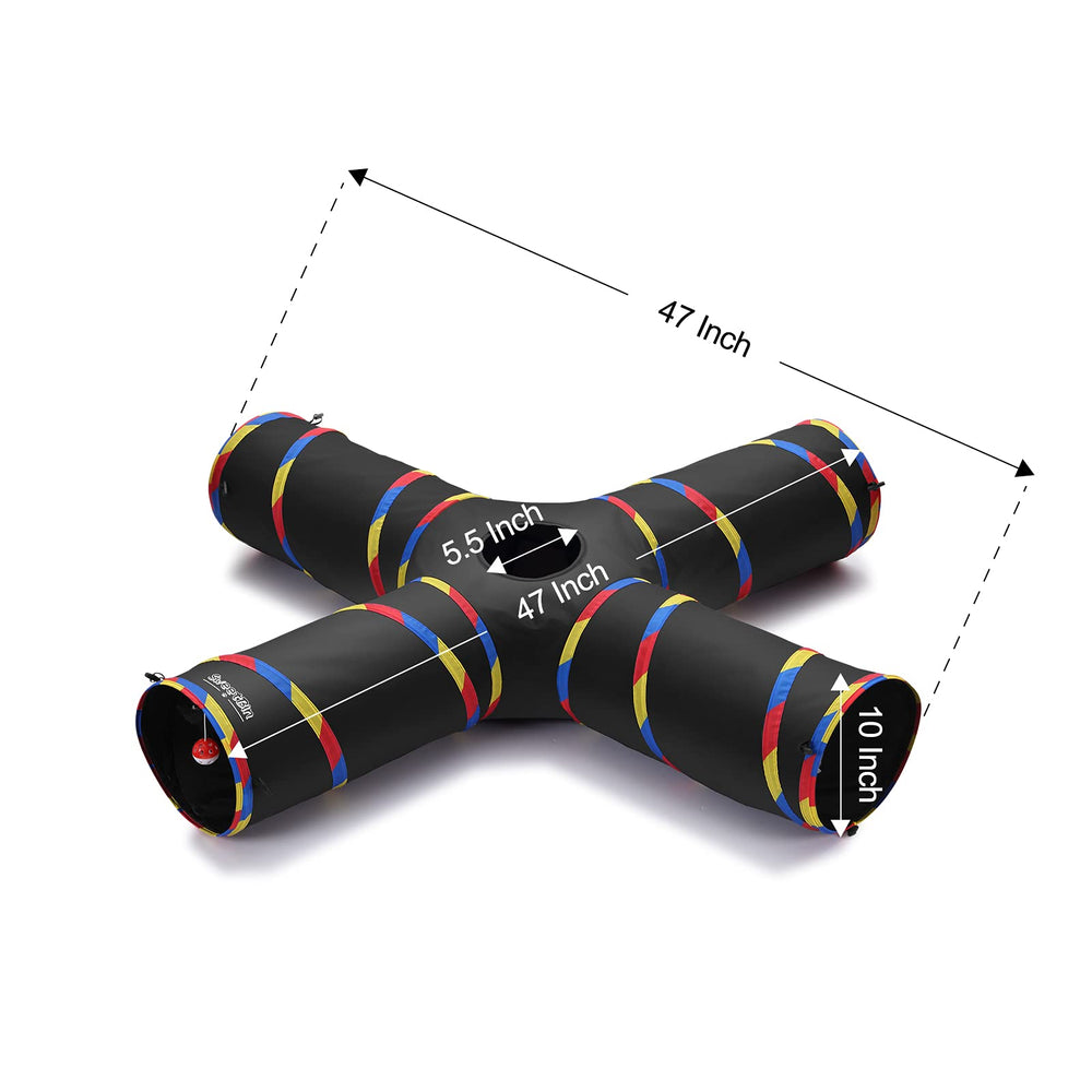 SweetBin tunnel chat pliable et compact pour rangement facile.