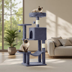 Sweetcrispy Arbre à chat 44 pouces – base renforcée pour stabilité lors des jeux