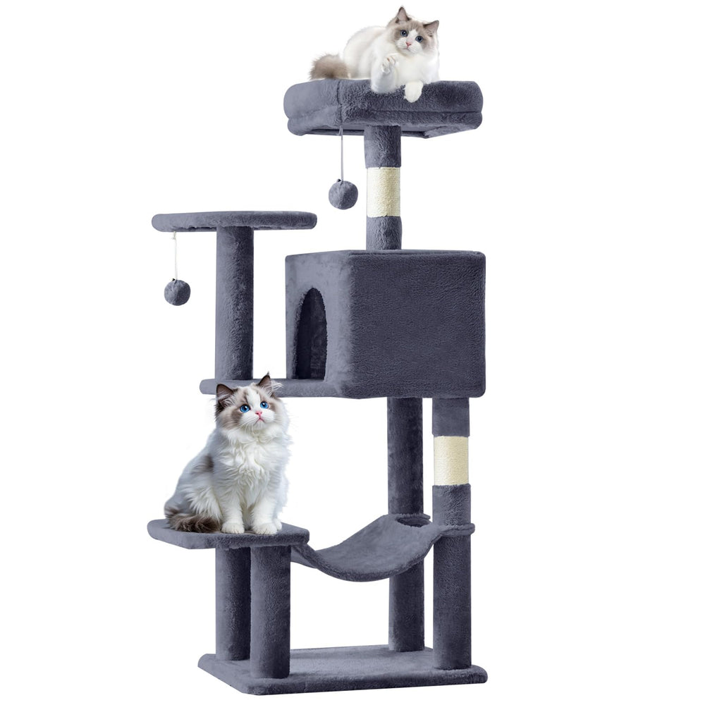 Sweetcrispy Arbre à chat 44 pouces – fixation murale pour sécurité renforcée