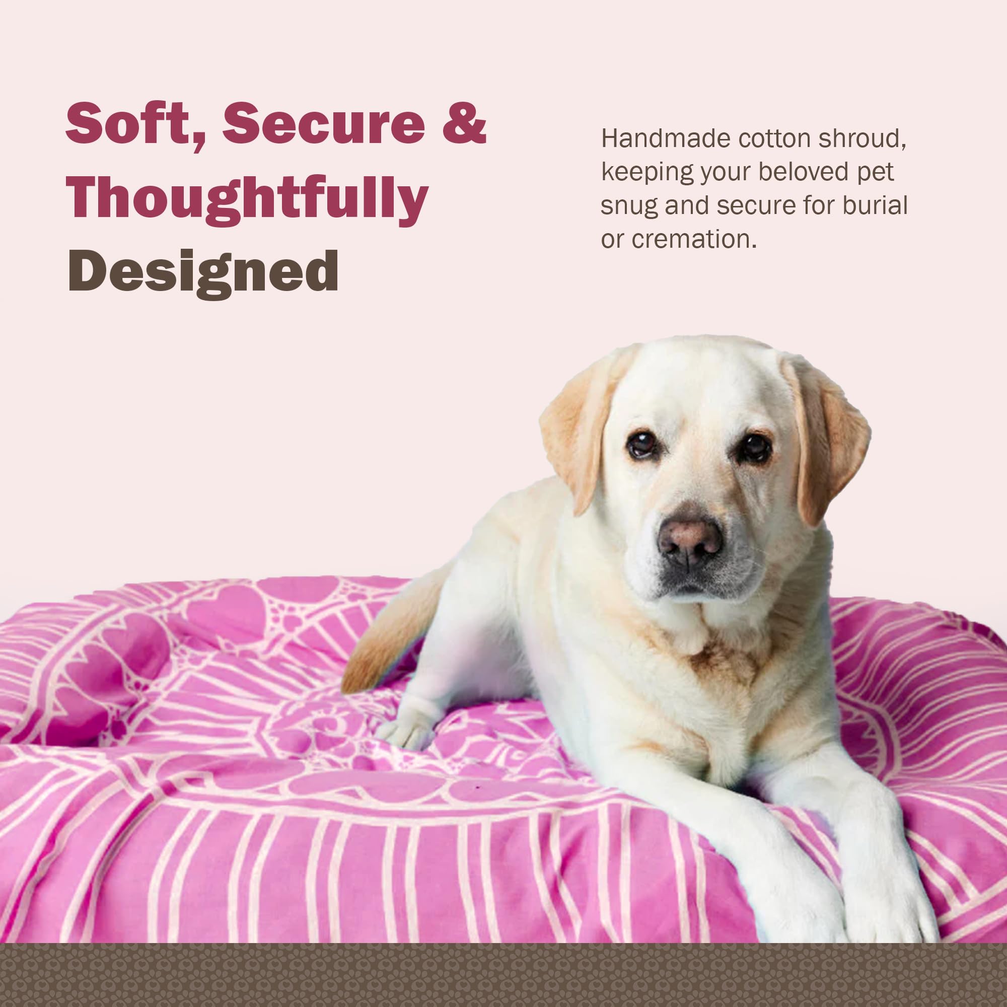 Sweet Goodbye Cocoon: couches douces artisanales pour envelopper l’animal avec soin.