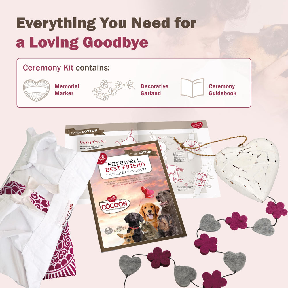 Sweet Goodbye Cocoon couleur blanc et rose, choix élégant pour le dernier au revoir