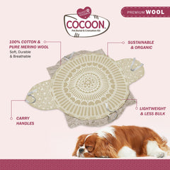 Sweet Goodbye Cocoon—drap laine premium, texture douce et artisanale.