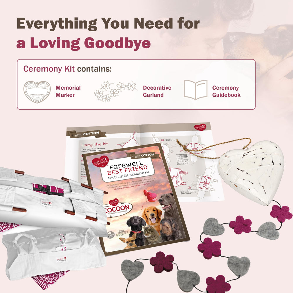 Sweet Goodbye Cocoon: matériaux eco et compostables pour une option responsable.