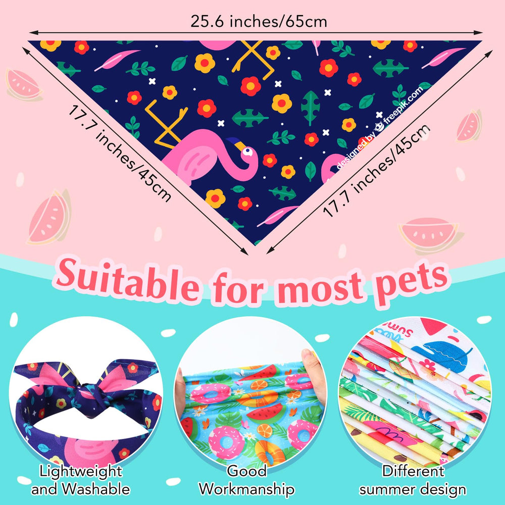 Sweetude bandanas hawaïens avec flamingo, idée de style ludique pour promenade.