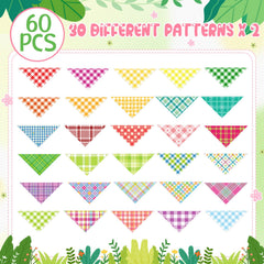 Bandanas Sweetude plaid printemps, design varié pour une tenue chic et festive