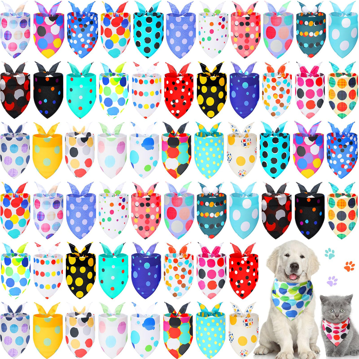 Sweetude bandanas pois ensemble : style quotidien tendance pour votre chien.
