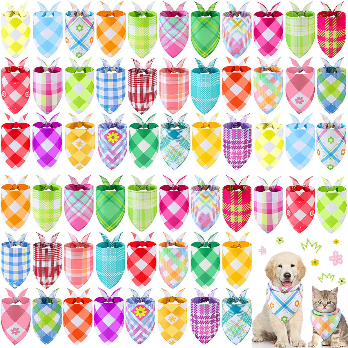 Bandanas Sweetude printemps, ensemble de 60 pièces, style varié pour chiens et chats