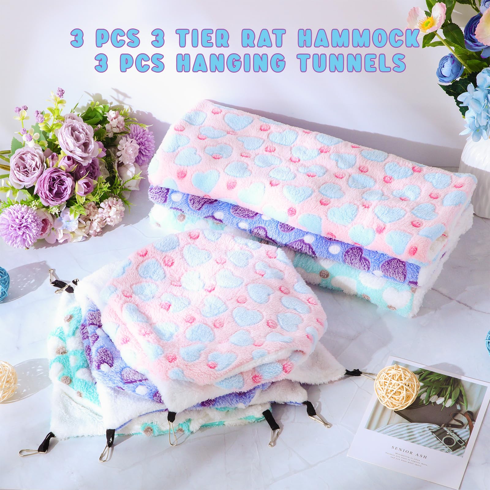 Hamac Sweetude chinchilla doux et velours, toucher agréable pour les petites bêtes.