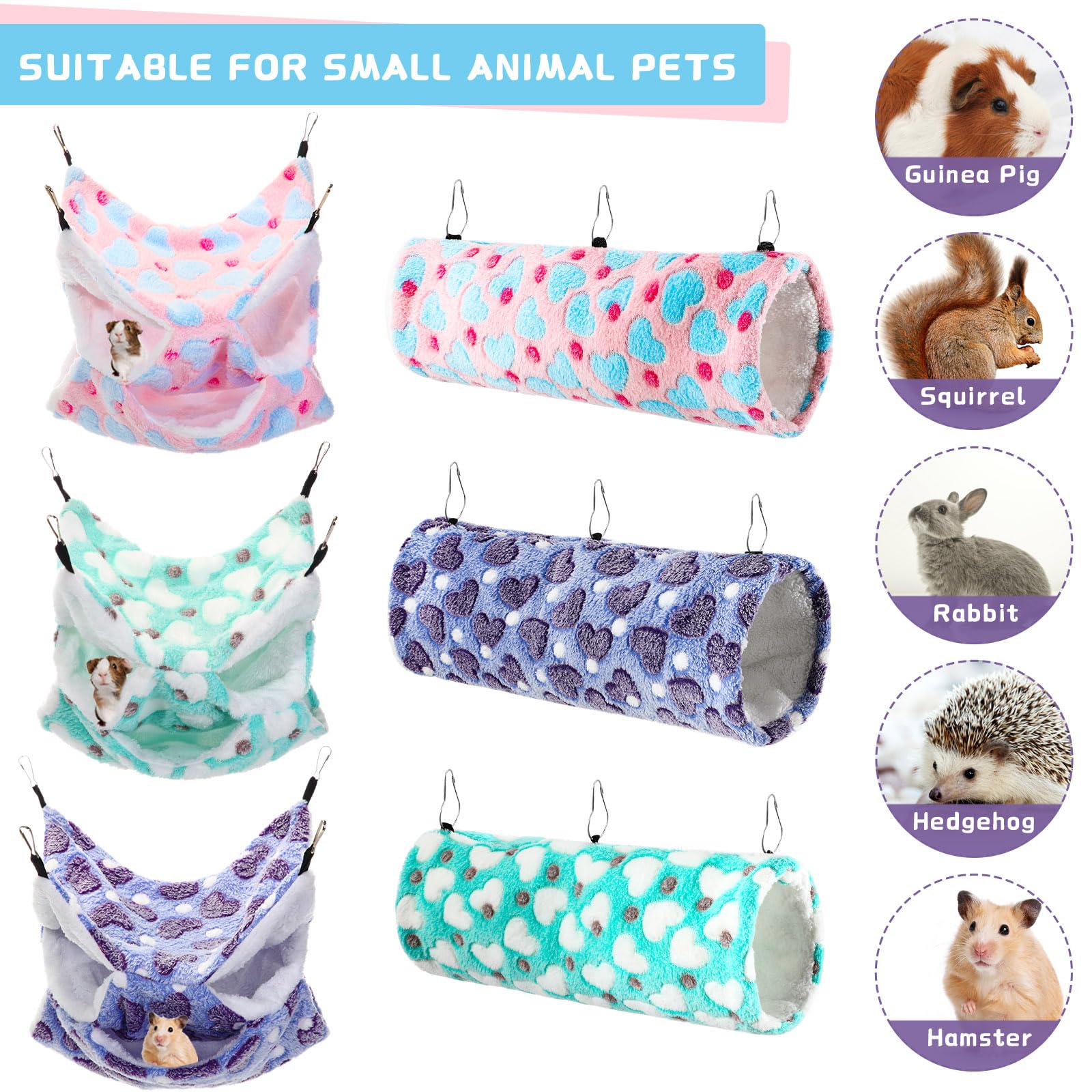 Hamac Sweetude petit animal design triple pour gagner de l espace dans la cage.