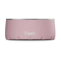 Bol S'well pour chien 470 ml rose topaze, pratique pour nourriture et eau.