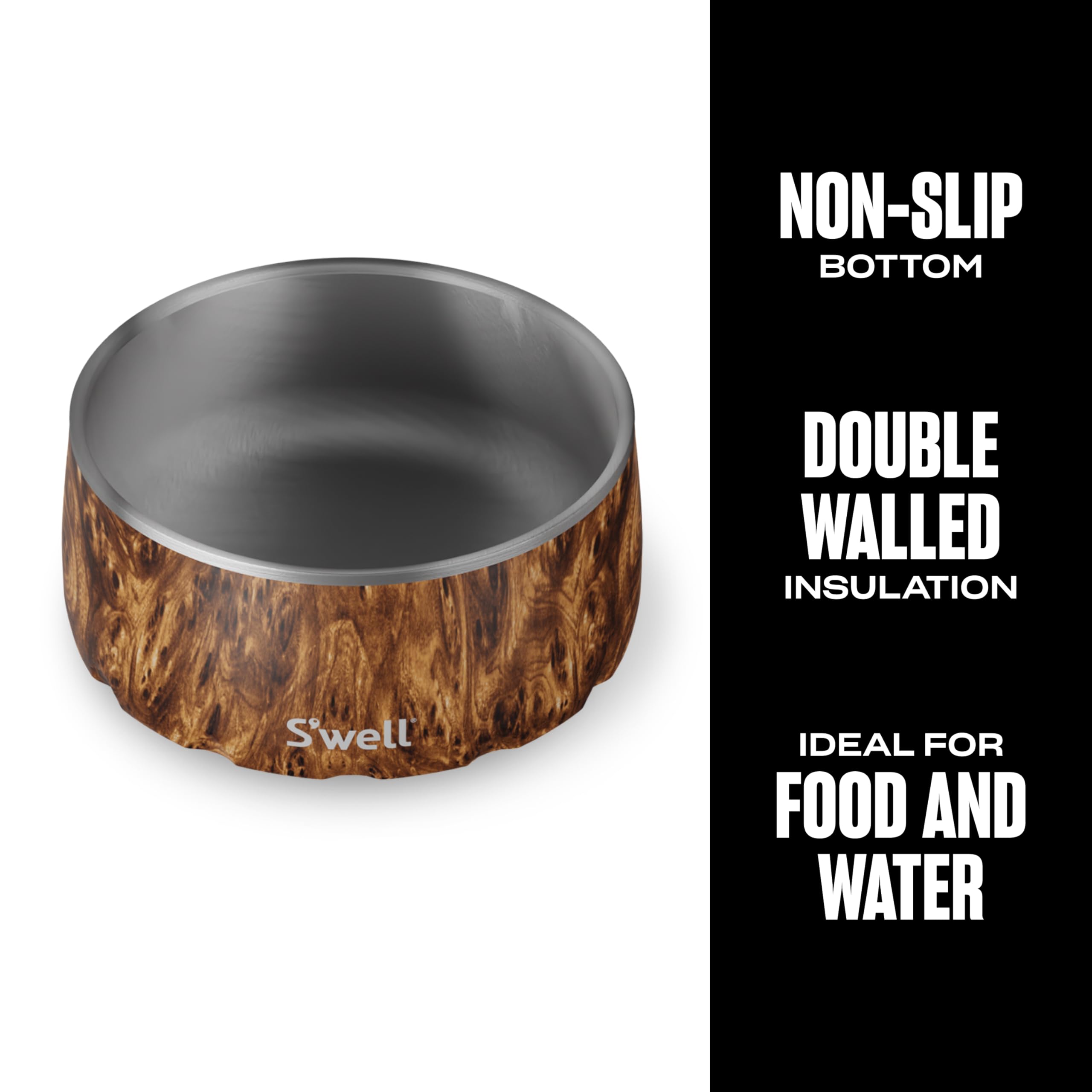 Bol S'well à paroi double en inox pour une utilisation fiable.