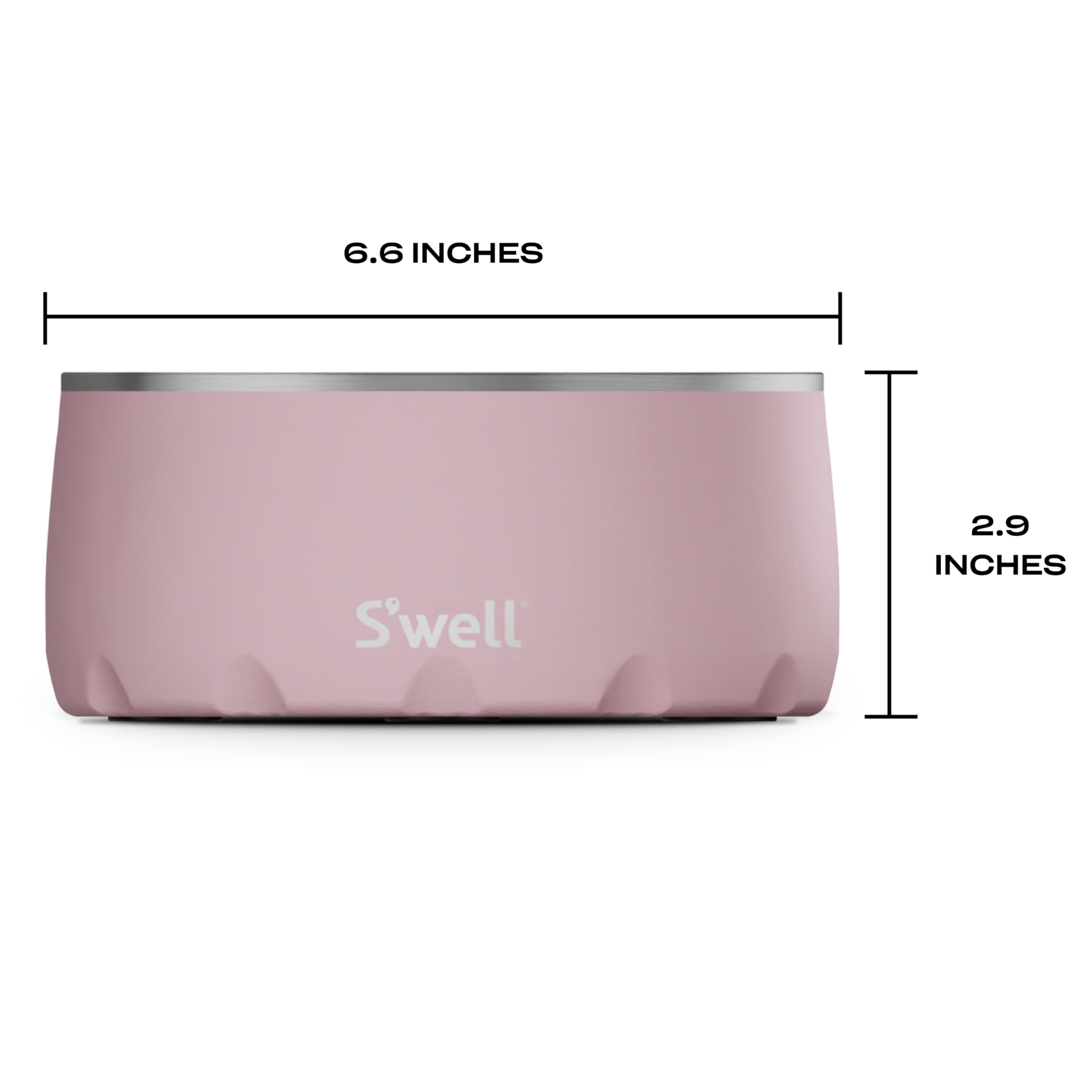 Bol en inox 18/8 S'well Rose Topaze, hygiénique et durable.