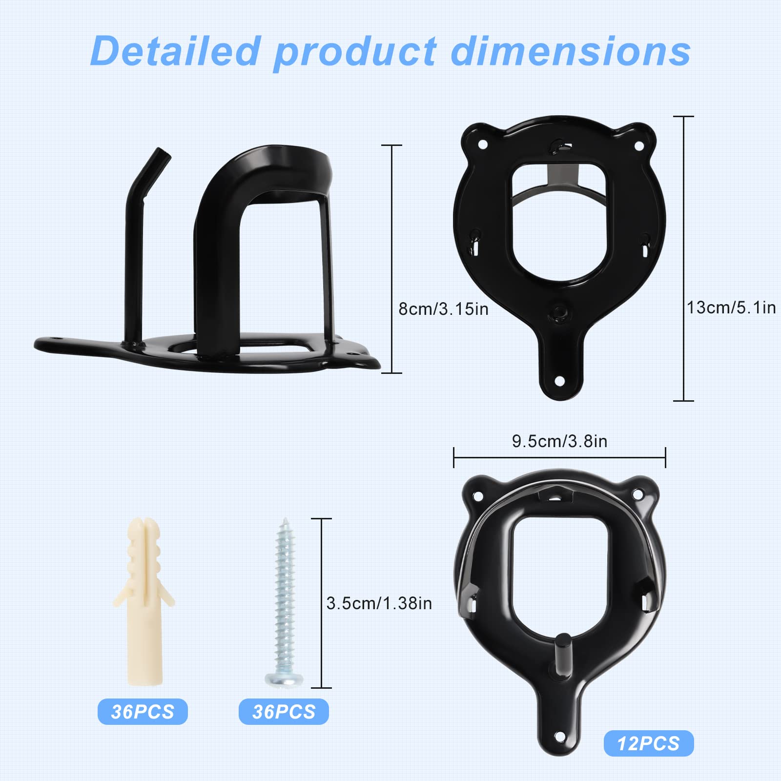 Swess porte-accessoires équestres – tubes et vis inclus pour installation rapide