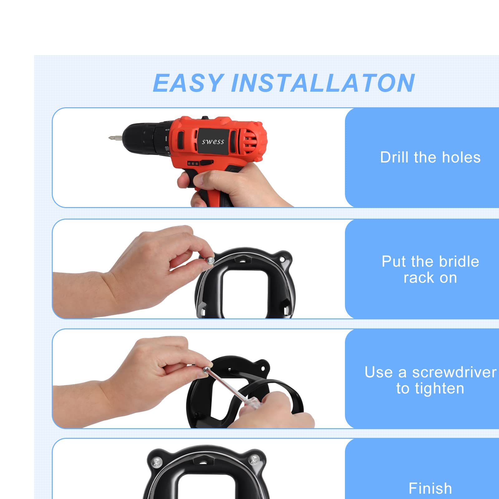 Swess porte-accessoires équestres – rangement efficace du local matériel