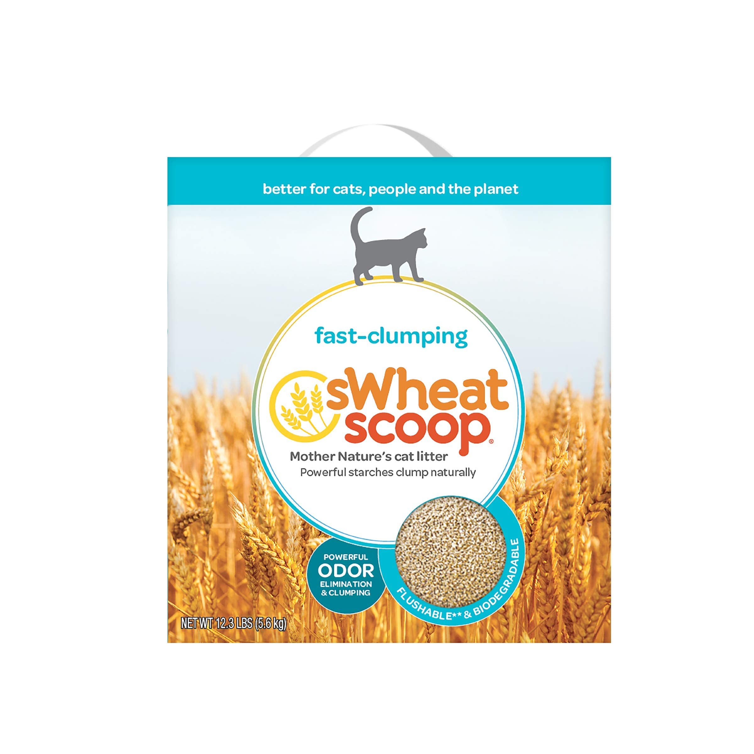 sWheat Scoop agglomération rapide pour un enlèvement facile.