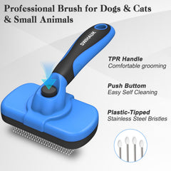 Swihauk brosse auto-nettoyante — Poils morts éliminés rapidement lors du brossage.
