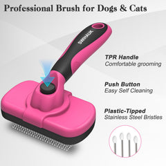 Swihauk brosse slicker bouton nettoyage: libération rapide des poils.