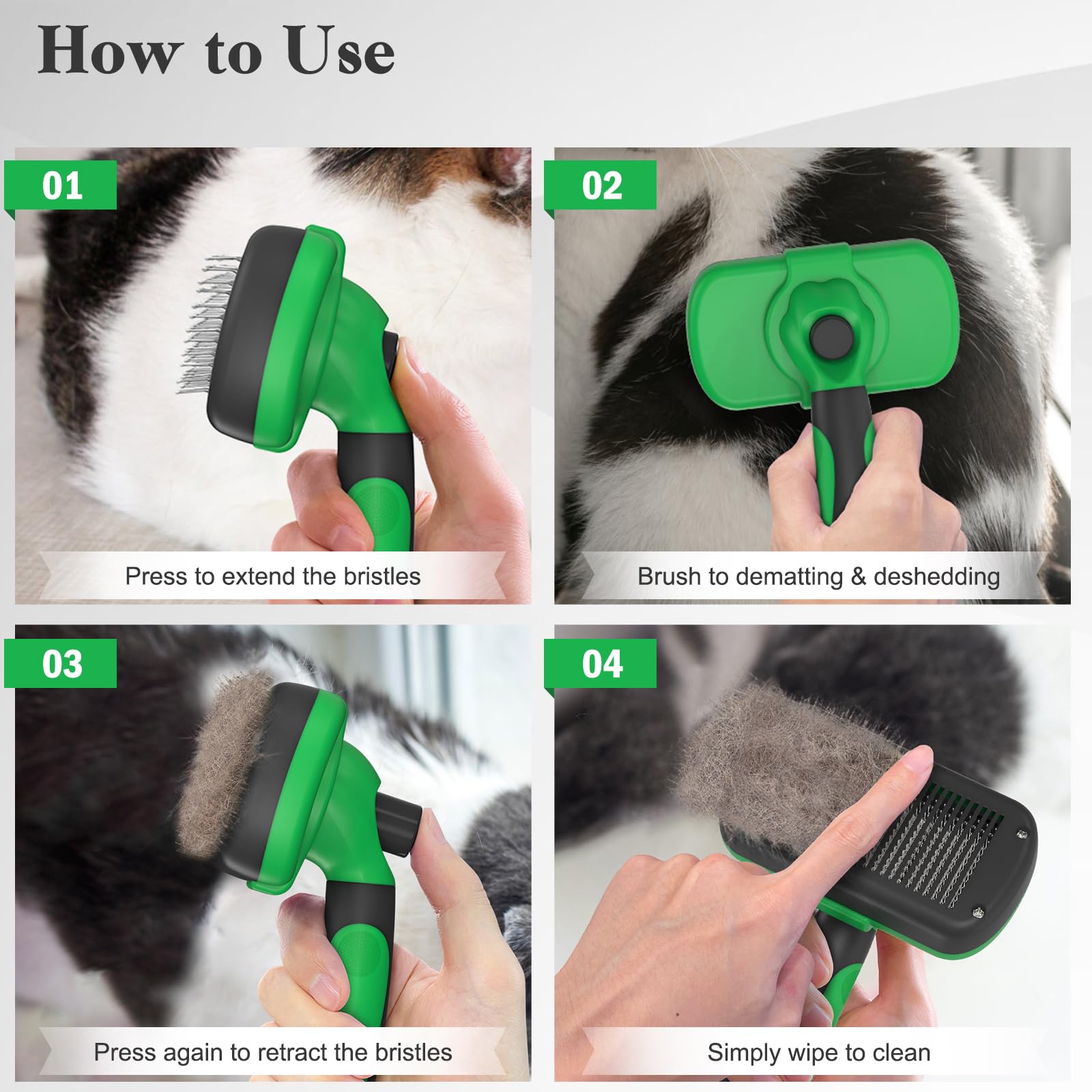 Swihauk brosse utilisation douce qui respecte le pelage
