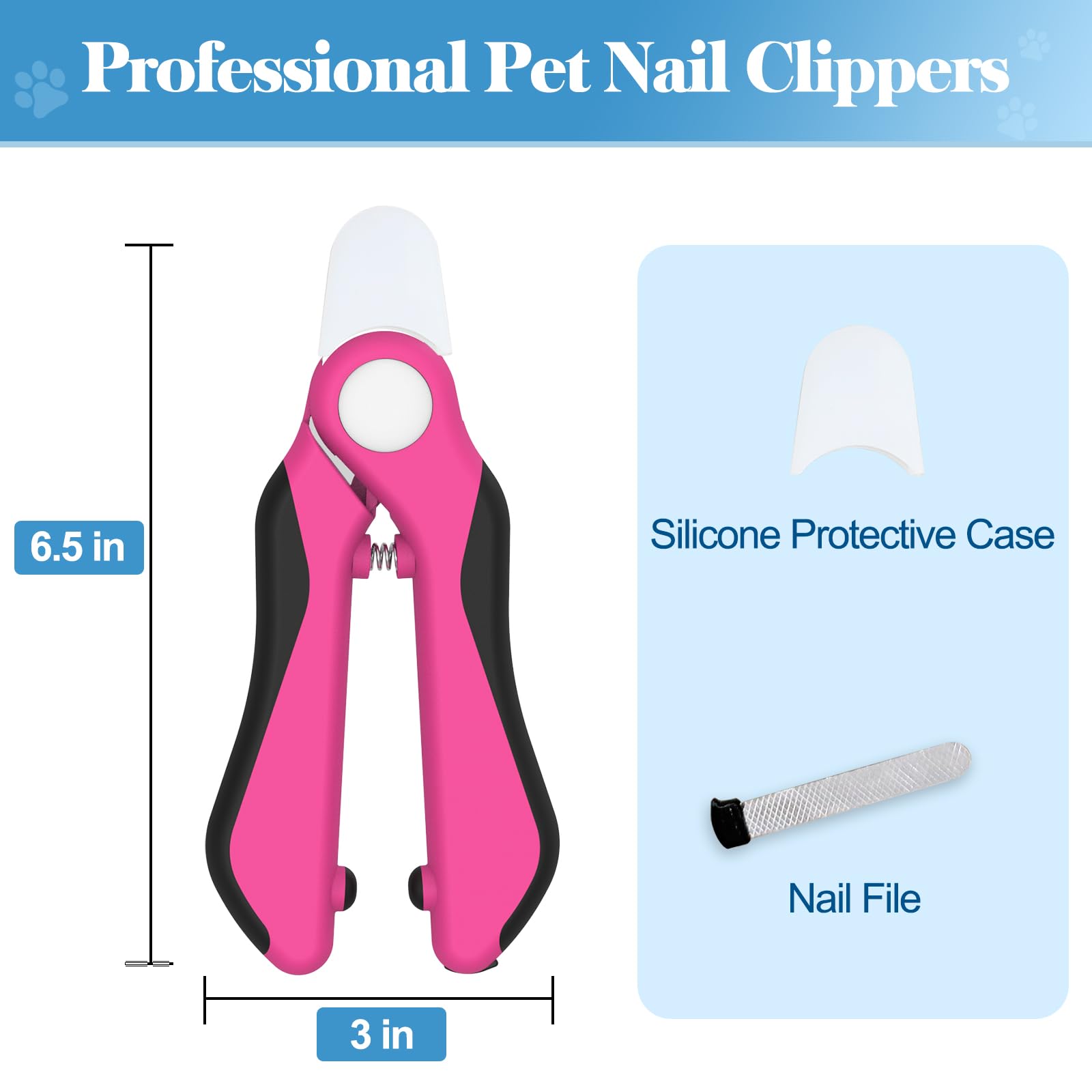 Swihauk coupe-ongles chat garde sécurité pour éviter sur-coupe.