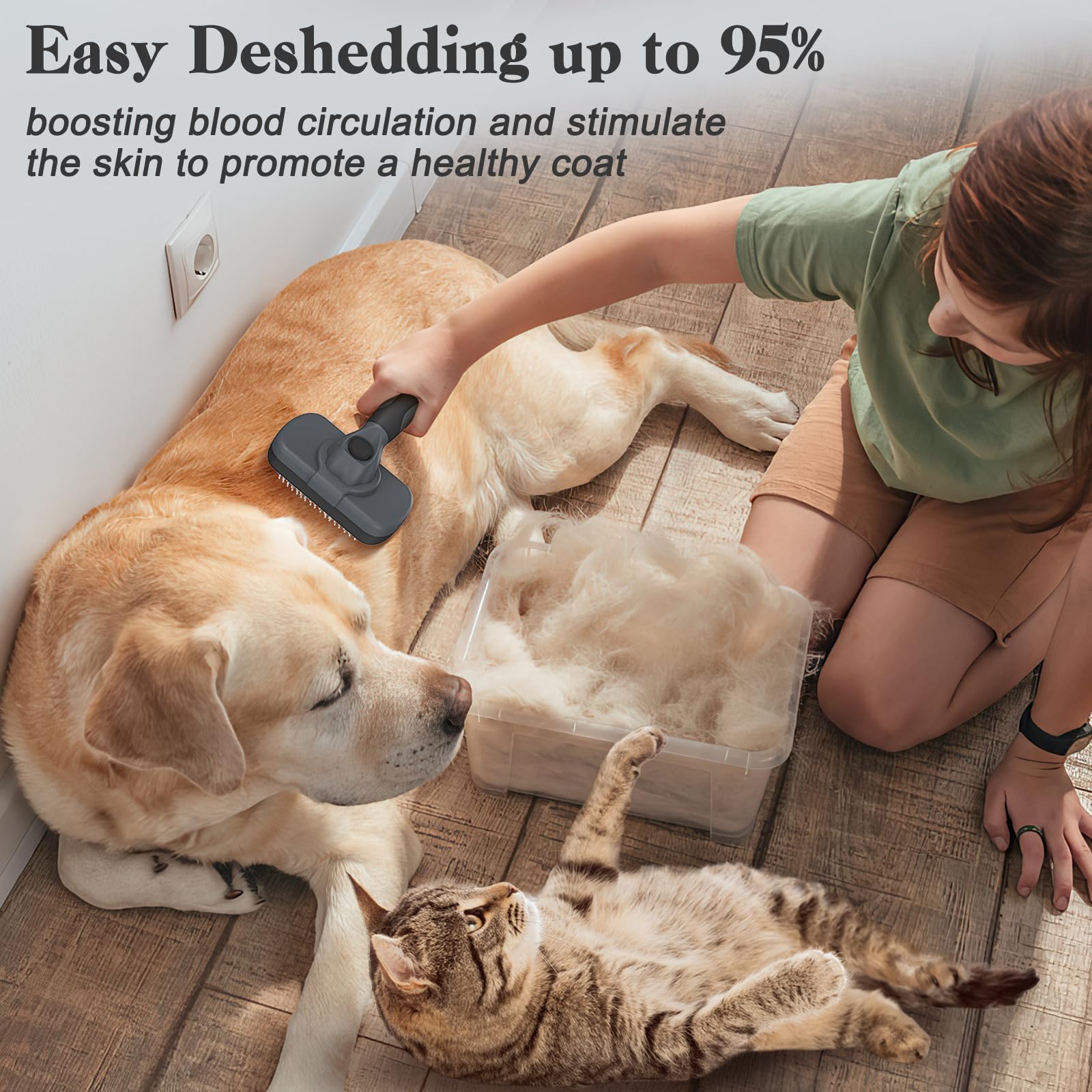 Swihauk favorise le déshedding pour chiens et chats en douceur.