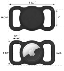 SWINCHO AirTag collier-elastique noir, design discret qui s’adapte au collier.