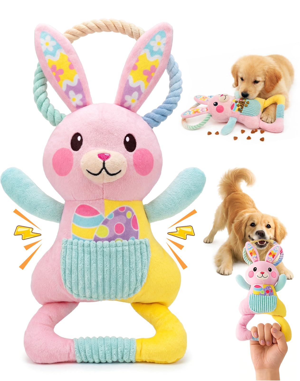 Jouet Swooflia lapin de Pâques, stimulation ludique pour chien