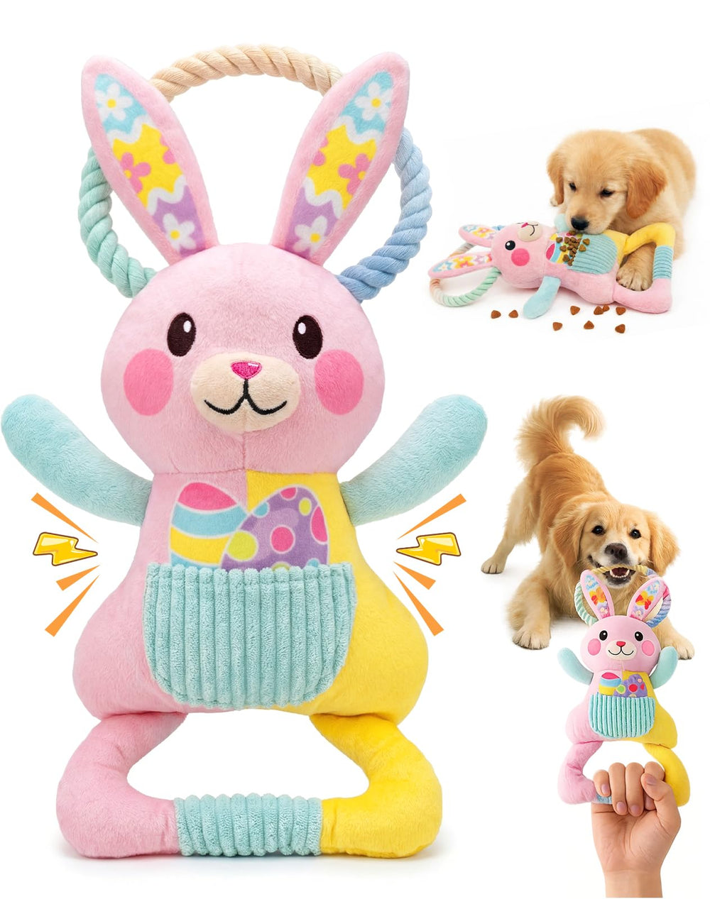 Jouet Swooflia lapin de Pâques, stimulation ludique pour chien