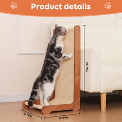 Sxtglxr Griffoir chat bois sisal horizontal pour jeux de griffe polyvalents.
