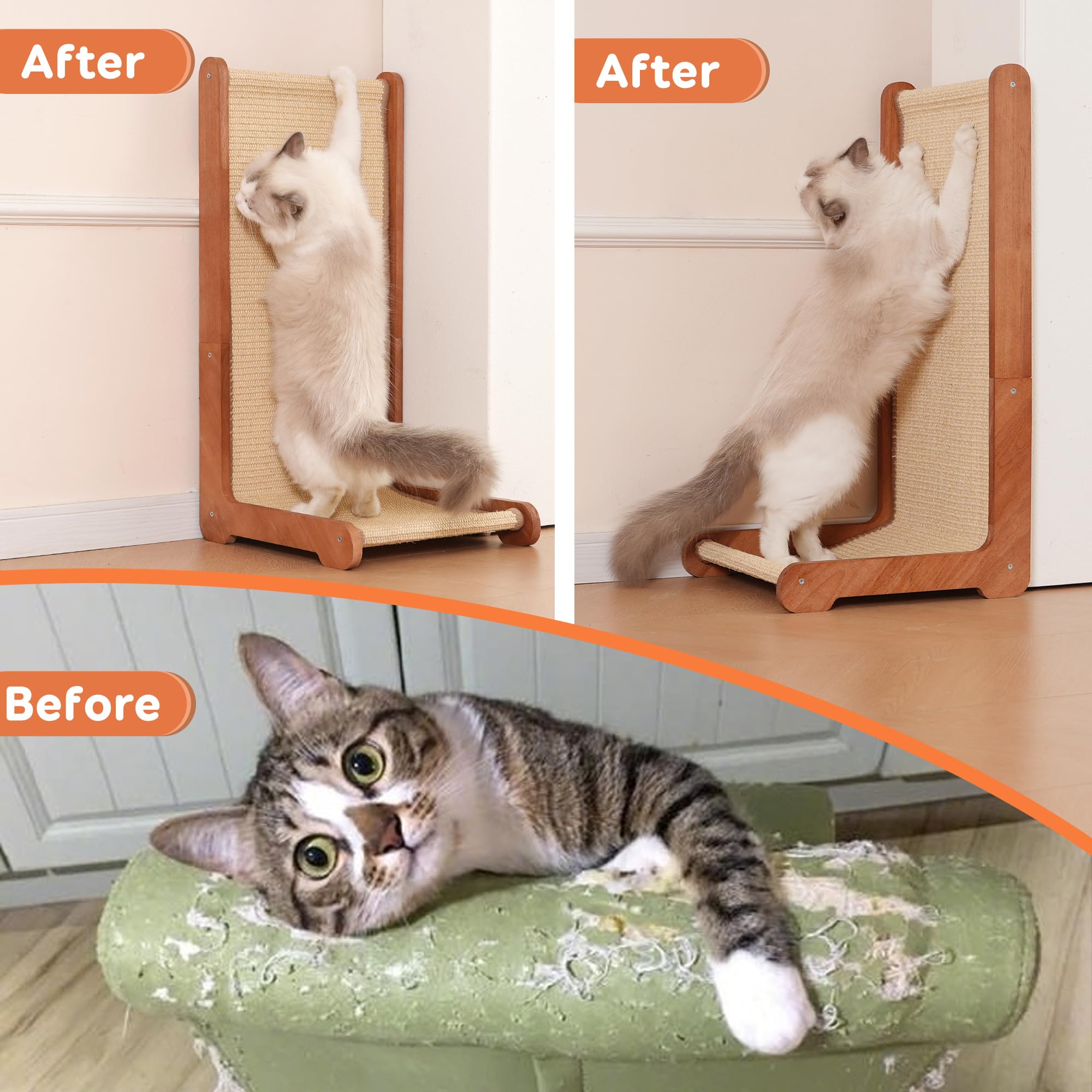Sxtglxr Griffoir chat interieur tailles variables, convient aux chats de toute taille.