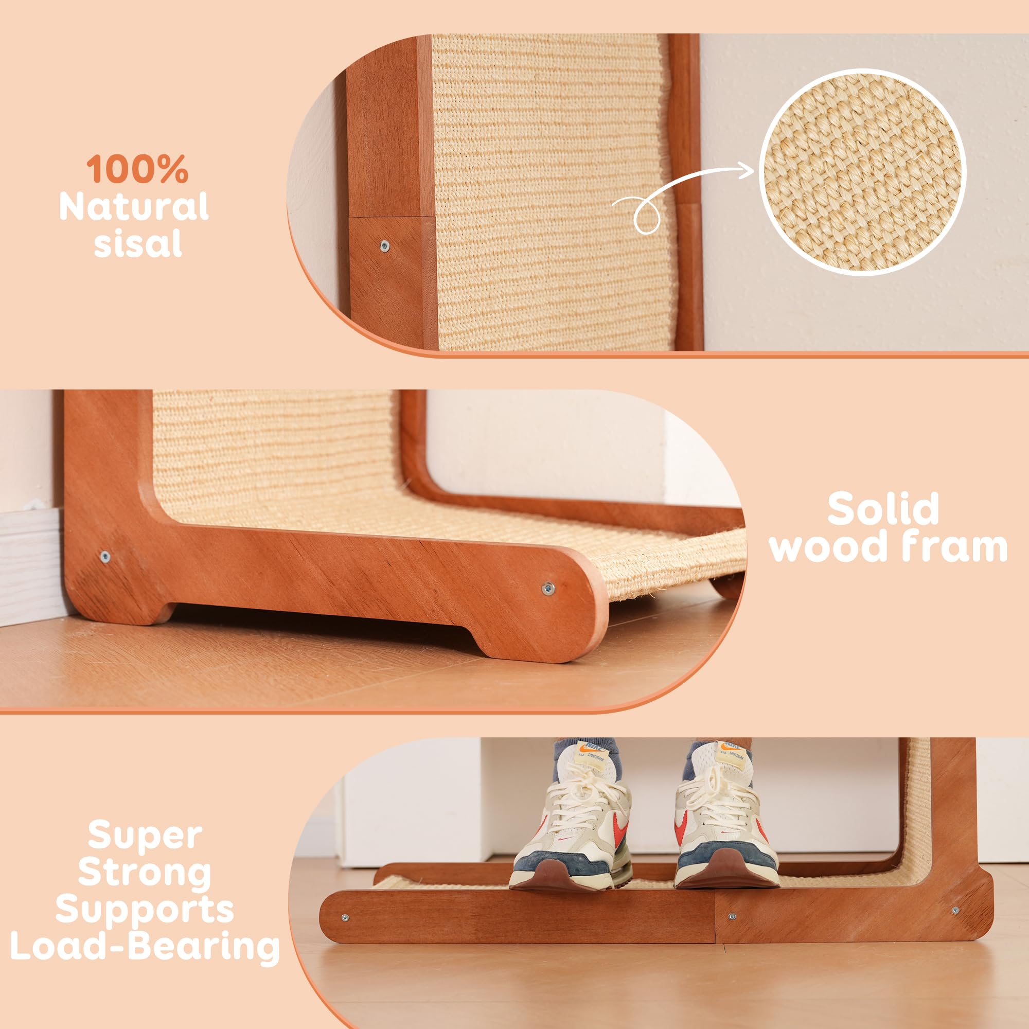 Sxtglxr Griffoir chat sisal naturel durable, idéale pour l’entretien des griffes.