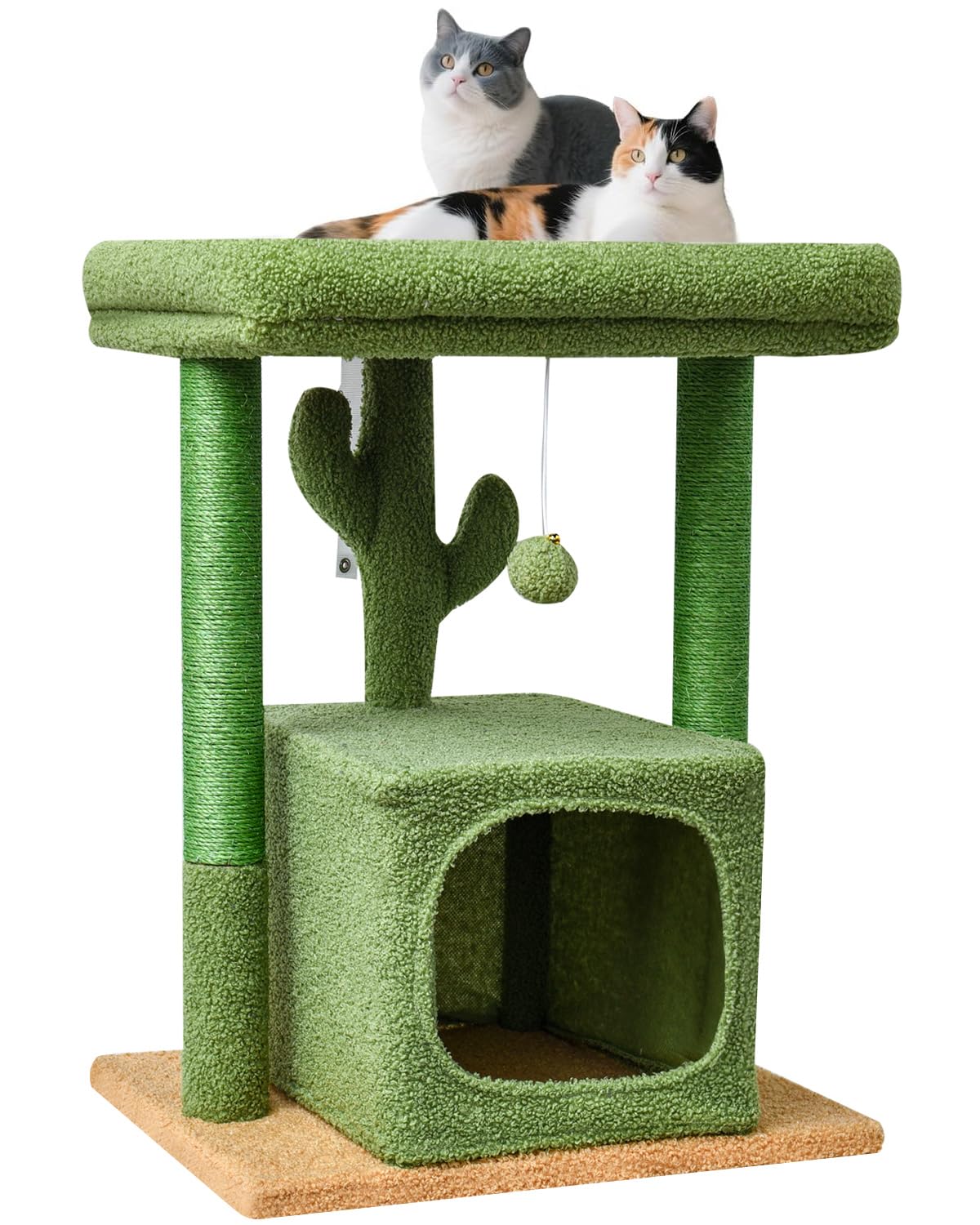 SYANDLVY arbre-chat cactus 27 pouces – perchoir doux pour le repos du chat.