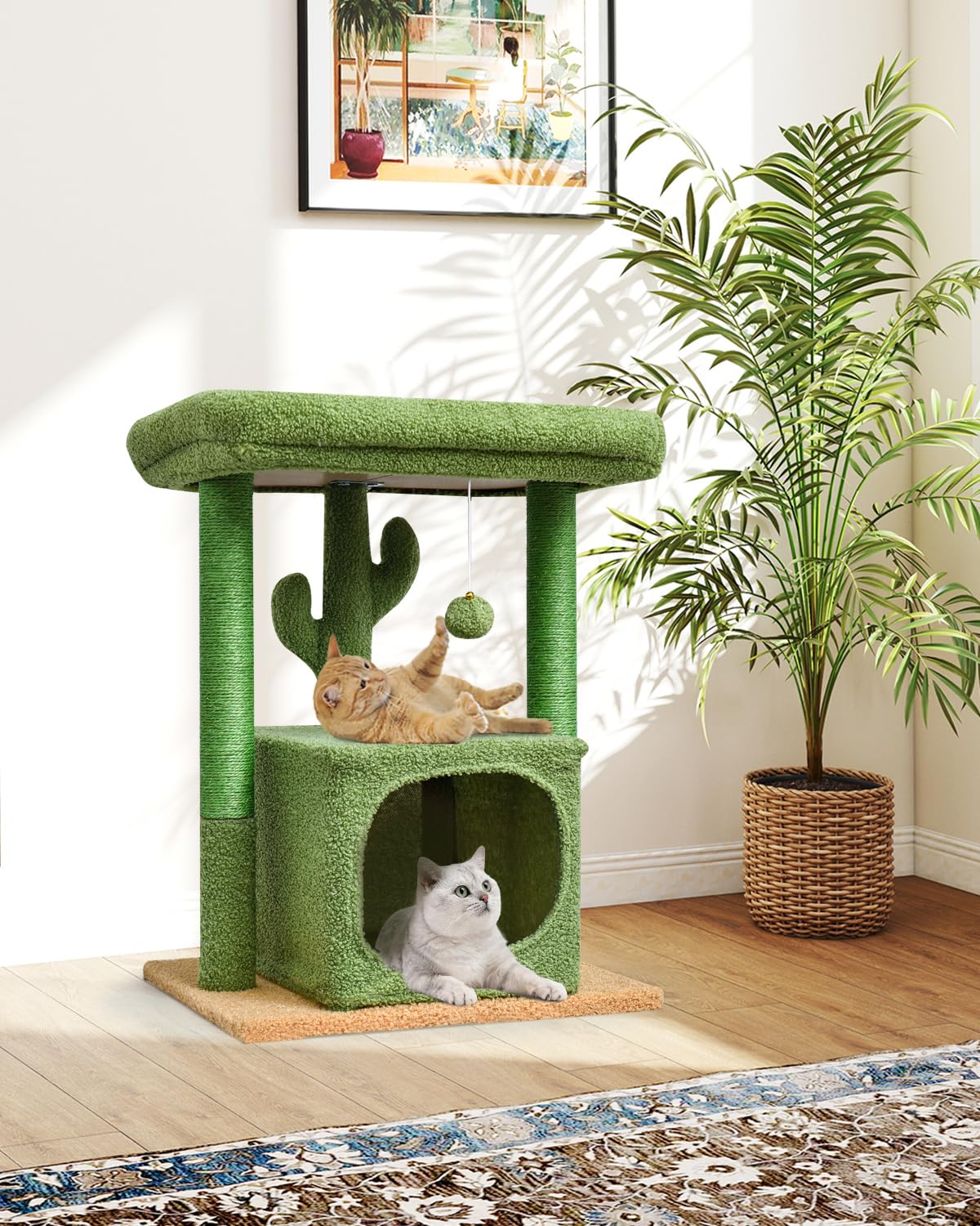SYANDLVY tour dactivites verte – espace ludique et securisé pour chats.
