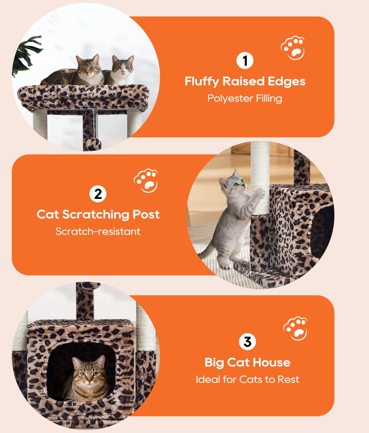 SYANDLVY Arbre-chat 27 – coussins lavables : nettoyage rapide et entretien facile.