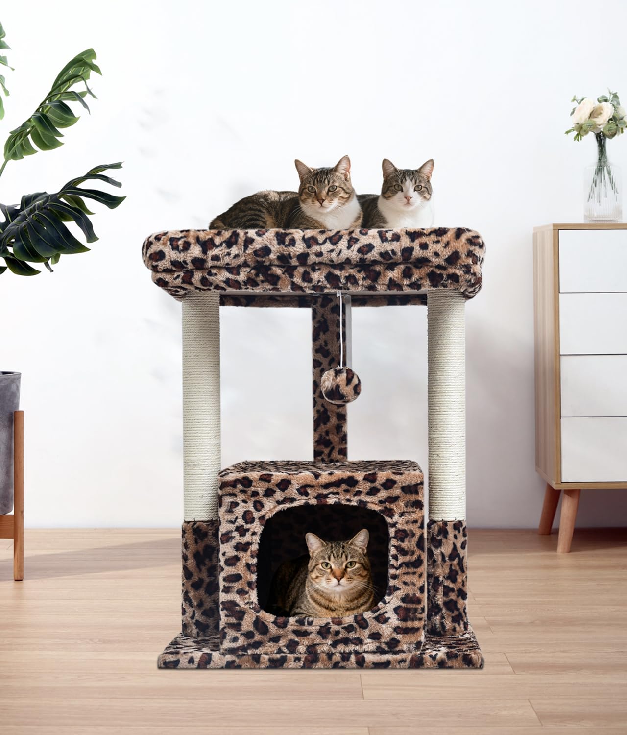 SYANDLVY Arbre-chat 27 – montage facile : installation rapide sans outil.