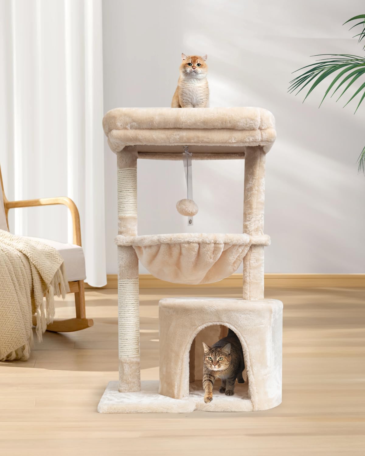 SYANDLVY arbre-chat compact – base renforcée pour meilleure stabilité