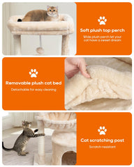 SYANDLVY arbre-chat compact – griffoirs en sisal naturel protégeant le mobilier