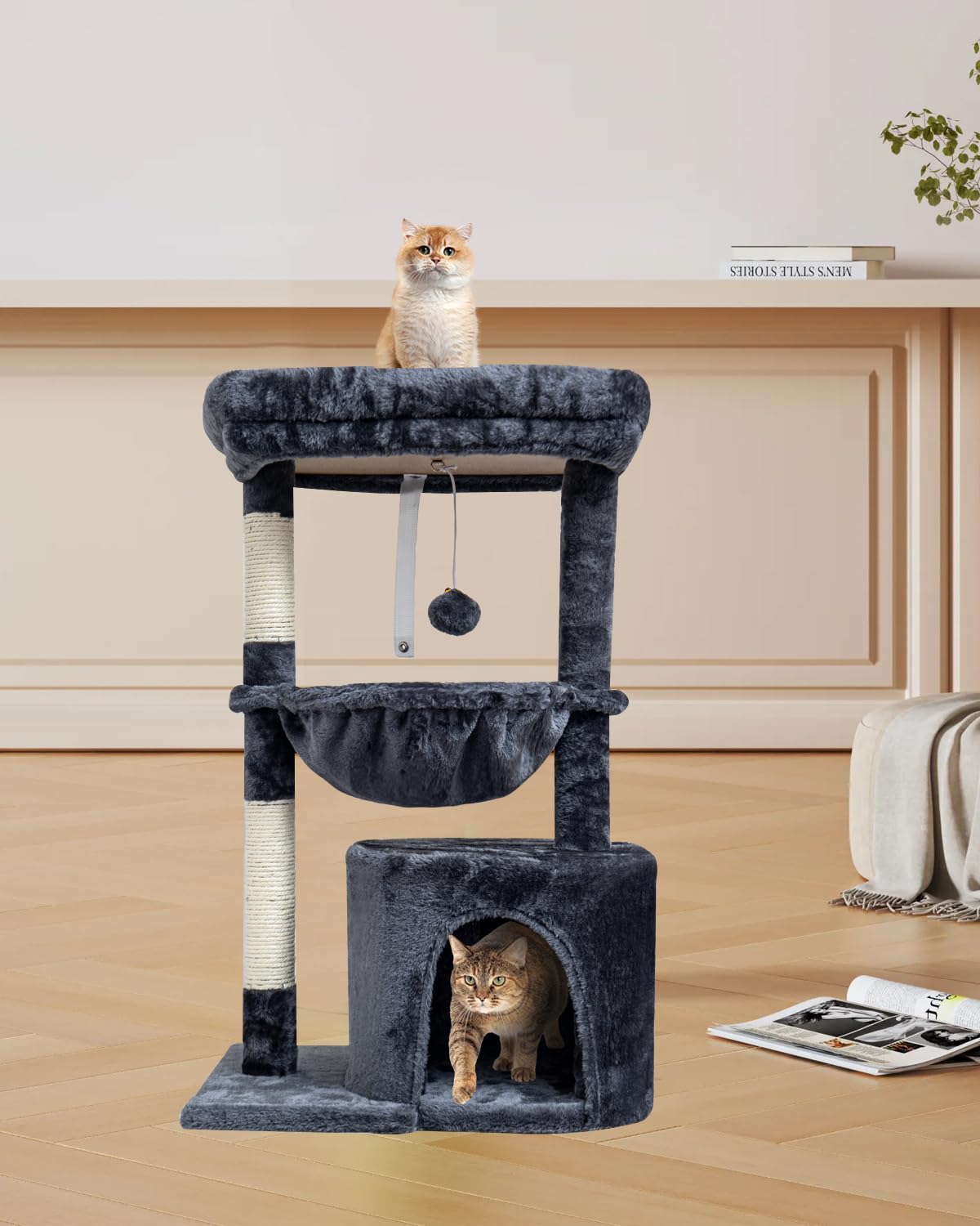 SYANDLVY arbre-chat coussins-amovibles-lavables : entretien facile et hygiène simplifiée