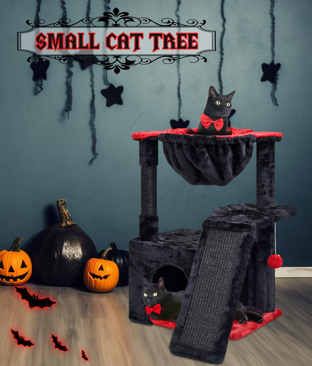 SYANDLVY Arbre à chat gothique — jouet araignée suspendue pour stimulation.
